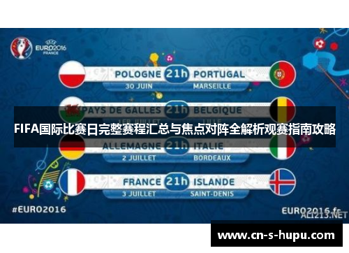 FIFA国际比赛日完整赛程汇总与焦点对阵全解析观赛指南攻略